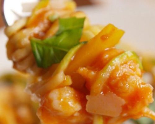 Primavera Zoodles with Shrimp